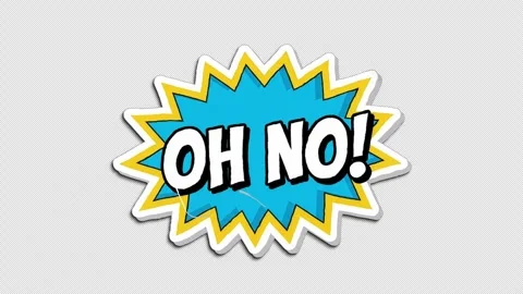 Oh No Bubble Wiggle Sticker, Doodle Style Video stock 321059748