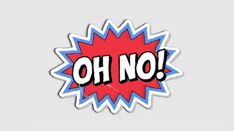 Oh No Wiggle Sticker, Doodle Style Stockbeeldmateriaal 321067959