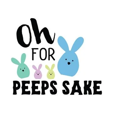 Oh for peeps sake typography t shirt design, marry christmas typhography Stock Illustration