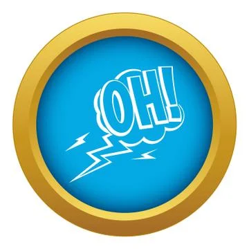 Oh, speech bubble icon blue vector isolated イラスト素材
