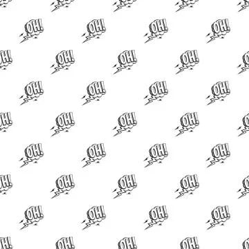 Oh, speech bubble pattern vector Stock Illustration