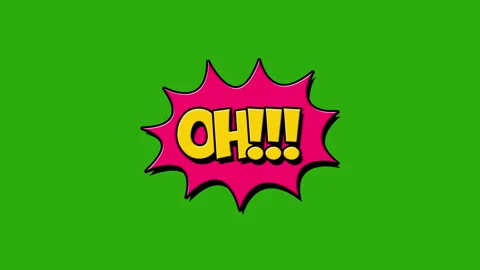 Oh word animation Comics speech bubbles. Vídeos de archivo 253716092