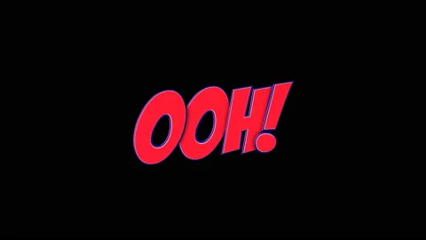 OHH Comic Text Animation, with Alpha Mat... | Stock Video | Pond5