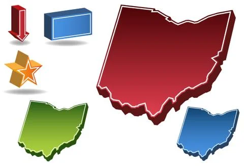 Ohio 3d Stock Illustration