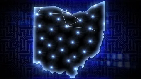 Ohio AI Data Center Network Technology   動画素材 344144543