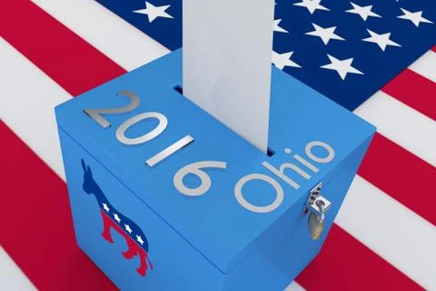 Ohio Democratic Party 2016 concept Stock Illustration