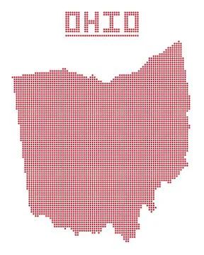 Ohio Dot Map Stock Illustration