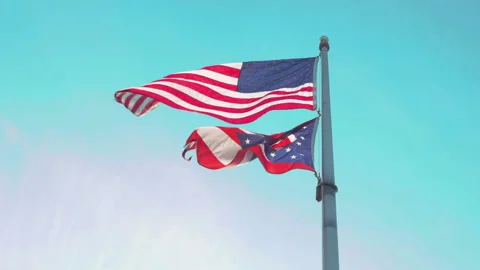 Ohio flag Stock Footage 225550637