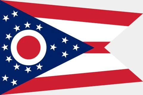 Ohio Flag. Stock Illustration