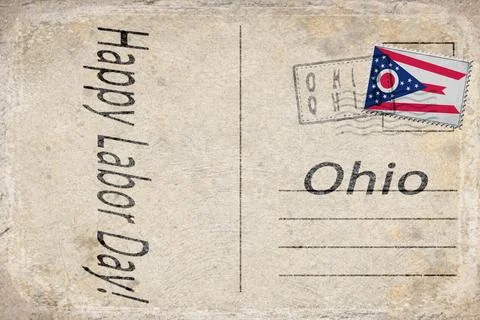 Ohio Labor Day Workers Parade Background Illustrazione stock