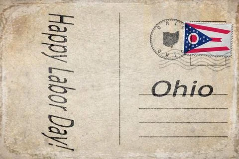 Ohio Labor Day Workers Parade Background Illustrazione stock