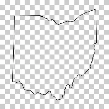 Ohio map shape, united states of america. Flat concept icon symbol vector ill Stock Illustration