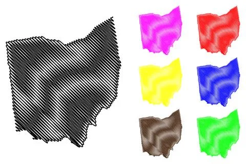 Ohio map vector Stock Illustration