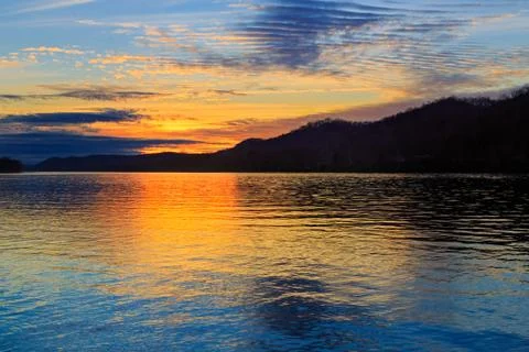 Ohio River Sunset Stock Photos