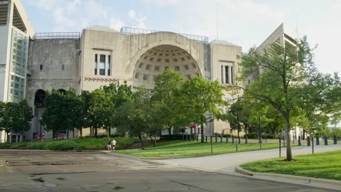 Ohio Stadium on the campus of Ohio State University. Stock Footage 341477332