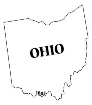 Ohio State and Date Stock Illustration