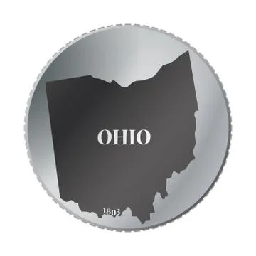 Ohio State Coin Stock Illustration