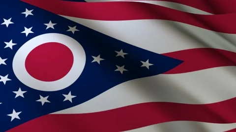 Ohio State Flag Stock Footage 276105421