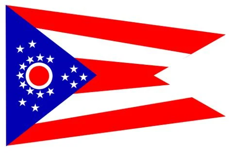 The Ohio State Flag Stock Illustration