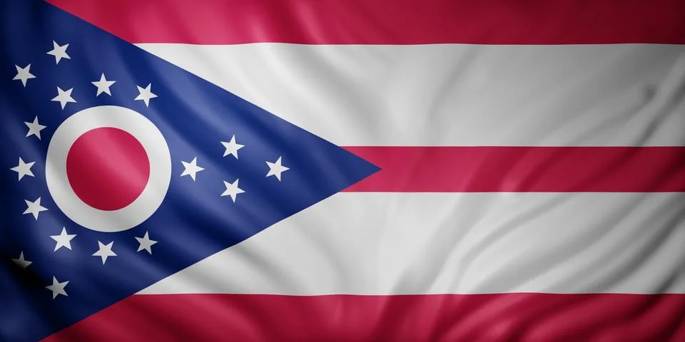 Ohio State flag Stock Illustration