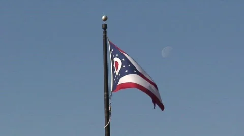 Ohio State Flag Waving Stock-Footage 581444