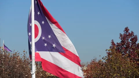Ohio State Flag waving Vidéo 255808881