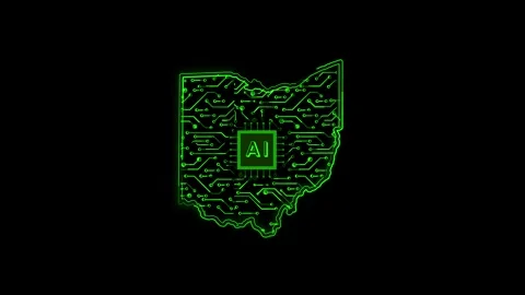 Ohio State Map AI Chipset Technology Opener Vidéo 337093175