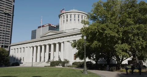 Ohio Statehouse Stock Footage 127878847