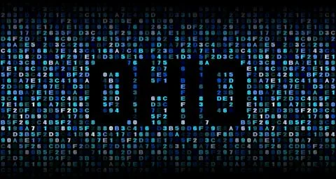 Ohio text on hex code illustration Stock Illustration