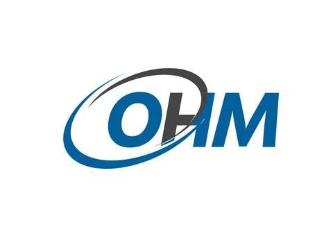 OHM letter creative modern elegant logo design Stock Illustration