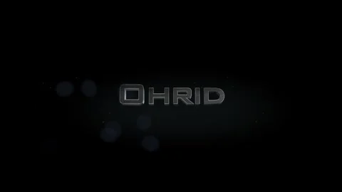Ohrid 3D title word made with metal animation text on transparent black Stock Footage 255615058