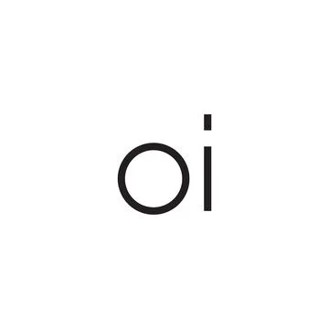 Oi initial letter vector logo icon Stock Illustration