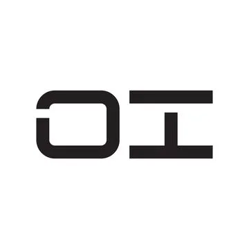 Oi initial letter vector logo icon Stock Illustration