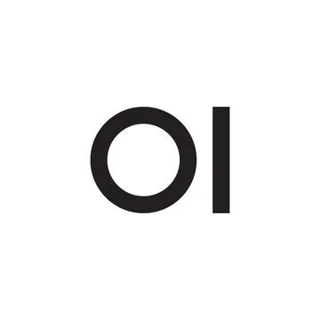 Oi initial letter vector logo Stock Illustration