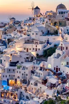 Oia Sunset Stock Photos