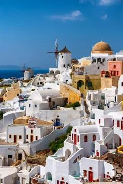 Oia windmill Stock Photos