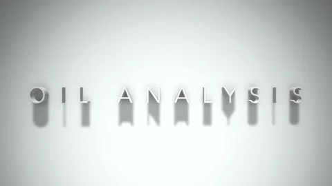 Oil analysis 3D title animation white text on a white background Stock Footage 299371972