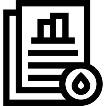 Oil Analytical Report Vector Icon Design Illustration Illustrazione stock