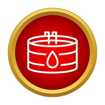 Oil and fuel resource storage tank icon Stock Illustration