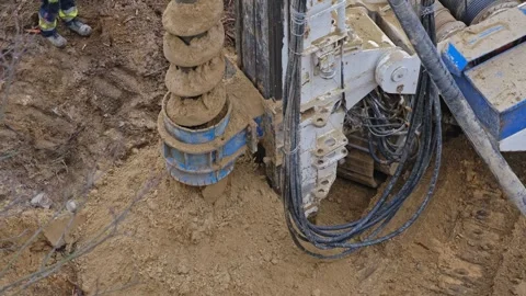 Oil and Gas Mining Construction Company Industrial Heavy Duty Drilling Stock Footage 268512633