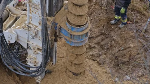 Oil and Gas Mining Construction Company Industrial Heavy Duty Drilling Stock Footage 268512774