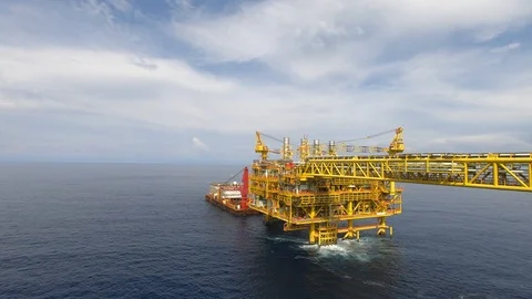 Oil and gas platform complex. Stock Footage 99141050