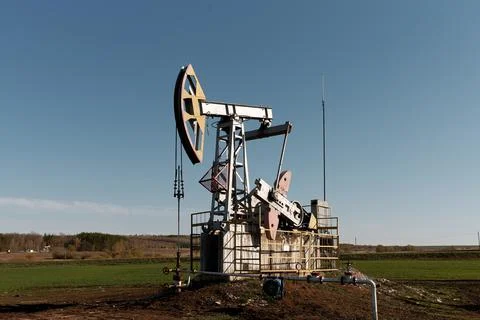 Oil and gas production Stock Photos