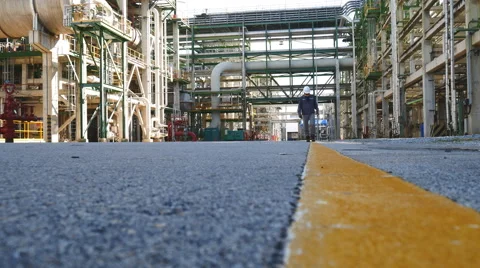 Oil and refinery process area Stock Footage 58737552