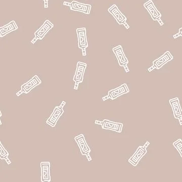Oil avocado line seamless pattern Stock Illustration