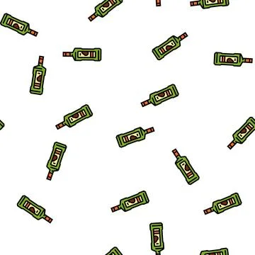 Oil avocado vector seamless pattern Stock Illustration