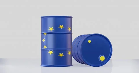 Oil barrel in countries flag Stock Footage 180905062