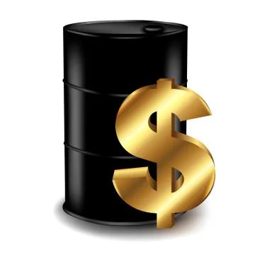 Oil Barrel With Dollar Stock Illustration