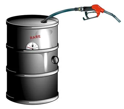 Oil barrel is empty Illustrazione stock