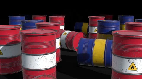 Oil Barrel Stock-Footage 341257275